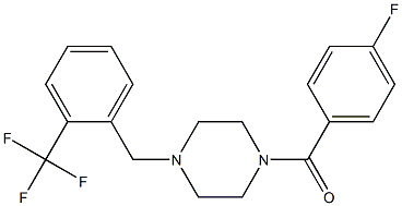 1-[(4-fluorophenyl)carbonyl]-4-{[2-(trifluoromethyl)phenyl]methyl}piperazine Struktur