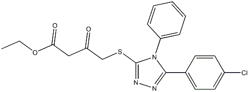 ethyl 4-{[5-(4-chlorophenyl)-4-phenyl-4H-1,2,4-triazol-3-yl]sulfanyl}-3-oxobutanoate Structure