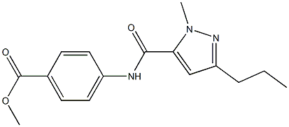 methyl 4-{[(1-methyl-3-propyl-1H-pyrazol-5-yl)carbonyl]amino}benzoate,,结构式