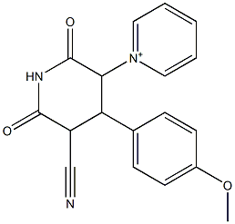 1-[5-cyano-4-(4-methoxyphenyl)-2,6-dioxo-3-piperidinyl]pyridinium