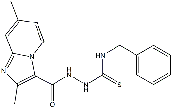 N-benzyl-2-[(2,7-dimethylimidazo[1,2-a]pyridin-3-yl)carbonyl]hydrazinecarbothioamide Struktur