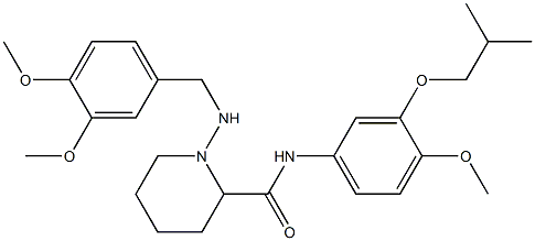 1-[(3,4-dimethoxybenzyl)amino]-N-(3-isobutoxy-4-methoxyphenyl)-2-piperidinecarboxamide Struktur