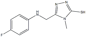 5-[(4-fluoroanilino)methyl]-4-methyl-4H-1,2,4-triazole-3-thiol Struktur