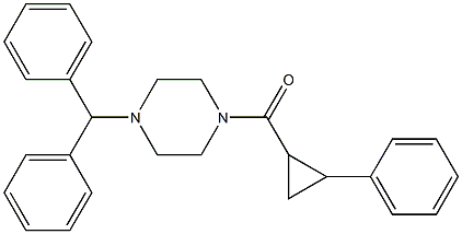 1-benzhydryl-4-[(2-phenylcyclopropyl)carbonyl]piperazine,,结构式