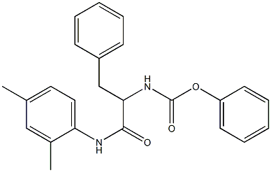 phenyl 1-benzyl-2-(2,4-dimethylanilino)-2-oxoethylcarbamate,,结构式