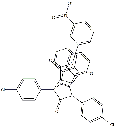 1,7-bis(4-chlorophenyl)-4-{3-nitrophenyl}-8,9-diphenyl-4-azatricyclo[5.2.1.0~2,6~]dec-8-ene-3,5,10-trione Structure