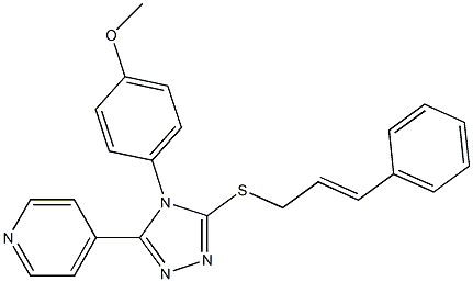 4-[5-(cinnamylsulfanyl)-4-(4-methoxyphenyl)-4H-1,2,4-triazol-3-yl]pyridine Structure