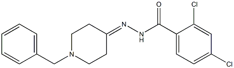 N'-(1-benzyl-4-piperidinylidene)-2,4-dichlorobenzohydrazide 化学構造式