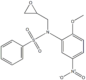 N-{5-nitro-2-methoxyphenyl}-N-(2-oxiranylmethyl)benzenesulfonamide Structure