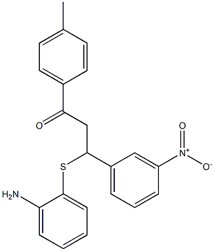 3-[(2-aminophenyl)sulfanyl]-3-{3-nitrophenyl}-1-(4-methylphenyl)-1-propanone Structure