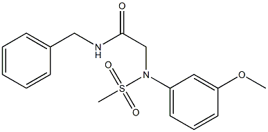  N-benzyl-2-[3-methoxy(methylsulfonyl)anilino]acetamide