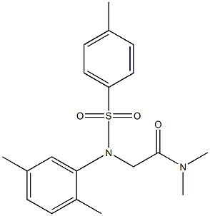 2-{2,5-dimethyl[(4-methylphenyl)sulfonyl]anilino}-N,N-dimethylacetamide 化学構造式