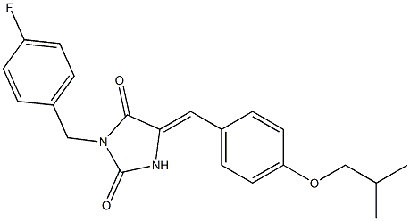 3-(4-fluorobenzyl)-5-(4-isobutoxybenzylidene)imidazolidine-2,4-dione 结构式