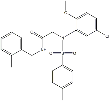 2-{[5-chloro-2-(methyloxy)phenyl][(4-methylphenyl)sulfonyl]amino}-N-[(2-methylphenyl)methyl]acetamide