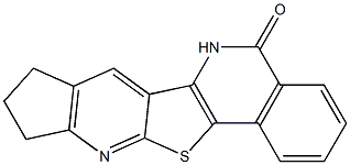 9,10-dihydro-6H-cyclopenta[5',6']pyrido[3',2':4,5]thieno[3,2-c]isoquinolin-5(8H)-one Struktur