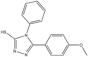 5-(4-methoxyphenyl)-4-phenyl-4H-1,2,4-triazol-3-yl hydrosulfide,,结构式