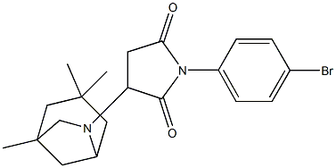 1-(4-bromophenyl)-3-(1,3,3-trimethyl-6-azabicyclo[3.2.1]oct-6-yl)-2,5-pyrrolidinedione Structure