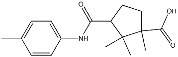 1,2,2-trimethyl-3-(4-toluidinocarbonyl)cyclopentanecarboxylic acid 化学構造式