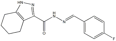 N'-(4-fluorobenzylidene)-4,5,6,7-tetrahydro-1H-indazole-3-carbohydrazide Structure