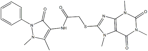 N-(1,5-dimethyl-3-oxo-2-phenyl-2,3-dihydro-1H-pyrazol-4-yl)-2-[(1,3,7-trimethyl-2,6-dioxo-2,3,6,7-tetrahydro-1H-purin-8-yl)sulfanyl]acetamide