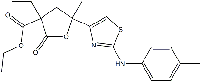 ethyl 3-ethyl-5-methyl-2-oxo-5-[2-(4-toluidino)-1,3-thiazol-4-yl]tetrahydro-3-furancarboxylate