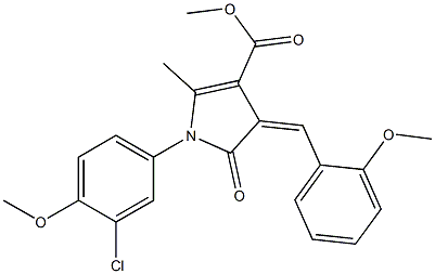 methyl 1-(3-chloro-4-methoxyphenyl)-4-(2-methoxybenzylidene)-2-methyl-5-oxo-4,5-dihydro-1H-pyrrole-3-carboxylate