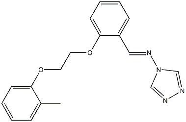 N-{2-[2-(2-methylphenoxy)ethoxy]benzylidene}-N-(4H-1,2,4-triazol-4-yl)amine Struktur