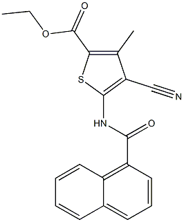 ethyl 4-cyano-3-methyl-5-(1-naphthoylamino)-2-thiophenecarboxylate|