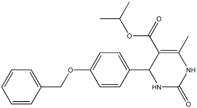 isopropyl 4-[4-(benzyloxy)phenyl]-6-methyl-2-oxo-1,2,3,4-tetrahydro-5-pyrimidinecarboxylate,,结构式