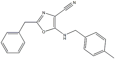 2-benzyl-5-[(4-methylbenzyl)amino]-1,3-oxazole-4-carbonitrile