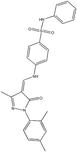 4-({[1-(2,4-dimethylphenyl)-3-methyl-5-oxo-1,5-dihydro-4H-pyrazol-4-ylidene]methyl}amino)-N-phenylbenzenesulfonamide