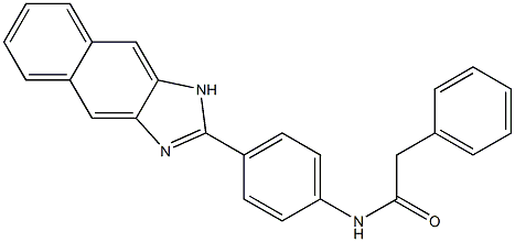 N-[4-(1H-naphtho[2,3-d]imidazol-2-yl)phenyl]-2-phenylacetamide Struktur