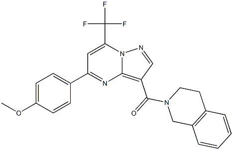  2-{[5-(4-methoxyphenyl)-7-(trifluoromethyl)pyrazolo[1,5-a]pyrimidin-3-yl]carbonyl}-1,2,3,4-tetrahydroisoquinoline