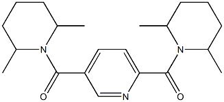 1-({6-[(2,6-dimethyl-1-piperidinyl)carbonyl]-3-pyridinyl}carbonyl)-2,6-dimethylpiperidine,,结构式