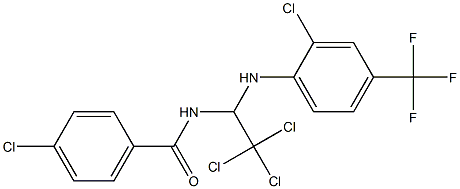  4-chloro-N-{2,2,2-trichloro-1-[2-chloro-4-(trifluoromethyl)anilino]ethyl}benzamide