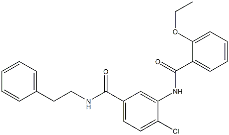 4-chloro-3-[(2-ethoxybenzoyl)amino]-N-(2-phenylethyl)benzamide Structure