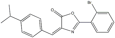 2-(2-bromophenyl)-4-(4-isopropylbenzylidene)-1,3-oxazol-5(4H)-one 化学構造式