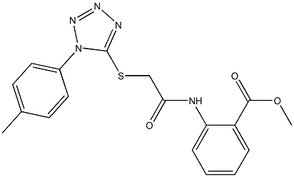  methyl 2-[({[1-(4-methylphenyl)-1H-tetraazol-5-yl]sulfanyl}acetyl)amino]benzoate