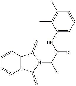 N-(2,3-dimethylphenyl)-2-(1,3-dioxo-1,3-dihydro-2H-isoindol-2-yl)propanamide 化学構造式