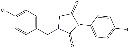 3-(4-chlorobenzyl)-1-(4-iodophenyl)-2,5-pyrrolidinedione Structure