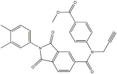 methyl 4-[{[2-(3,4-dimethylphenyl)-1,3-dioxo-2,3-dihydro-1H-isoindol-5-yl]carbonyl}(2-propynyl)amino]benzoate