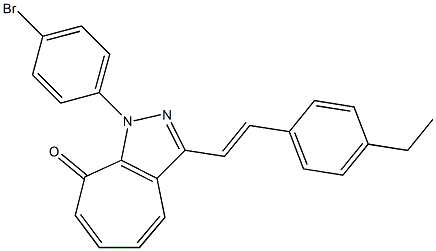 1-(4-bromophenyl)-3-[2-(4-ethylphenyl)vinyl]cyclohepta[c]pyrazol-8(1H)-one