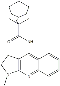 N-(1-methyl-2,3-dihydro-1H-pyrrolo[2,3-b]quinolin-4-yl)-1-adamantanecarboxamide,,结构式