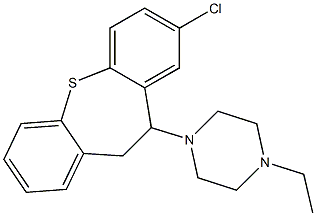 1-(8-chloro-10,11-dihydrodibenzo[b,f]thiepin-10-yl)-4-ethylpiperazine,,结构式
