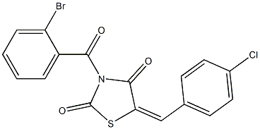 3-(2-bromobenzoyl)-5-(4-chlorobenzylidene)-1,3-thiazolidine-2,4-dione Structure