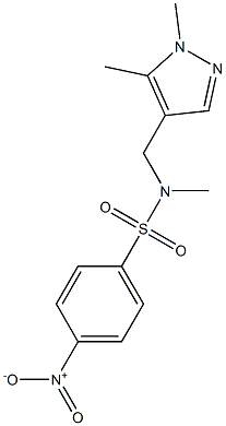 N-[(1,5-dimethyl-1H-pyrazol-4-yl)methyl]-4-nitro-N-methylbenzenesulfonamide Structure