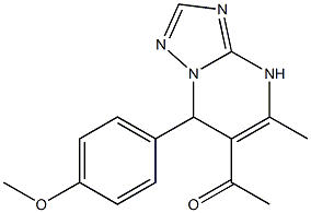 1-[7-(4-methoxyphenyl)-5-methyl-4,7-dihydro[1,2,4]triazolo[1,5-a]pyrimidin-6-yl]ethanone Struktur