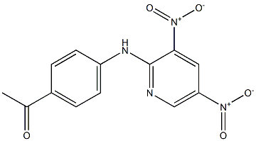 1-[4-({3,5-bisnitro-2-pyridinyl}amino)phenyl]ethanone Structure