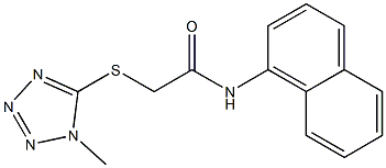 2-[(1-methyl-1H-tetraazol-5-yl)sulfanyl]-N-naphthalen-1-ylacetamide Structure