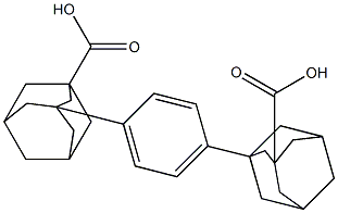 3-[4-(3-carboxy-1-adamantyl)phenyl]-1-adamantanecarboxylic acid Structure